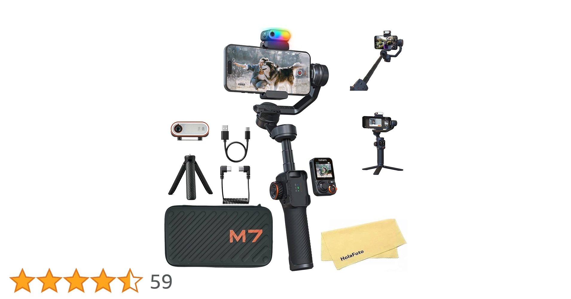 未開封 hohem M7 スマホ ジンバル 未開封 Amazon.co.jp: hohem M7 スマホ ジンバル スタビライザー AI